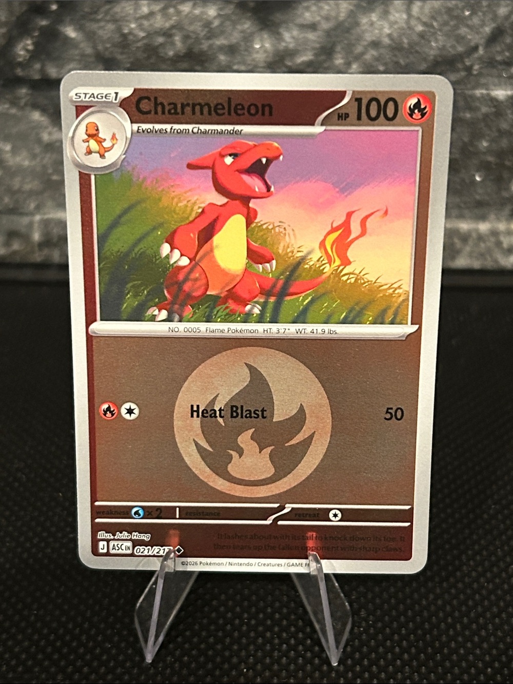 Pokemon Charmeleon 021/217 Reverse Holo Rare from Ascended Heroes Set M/NM